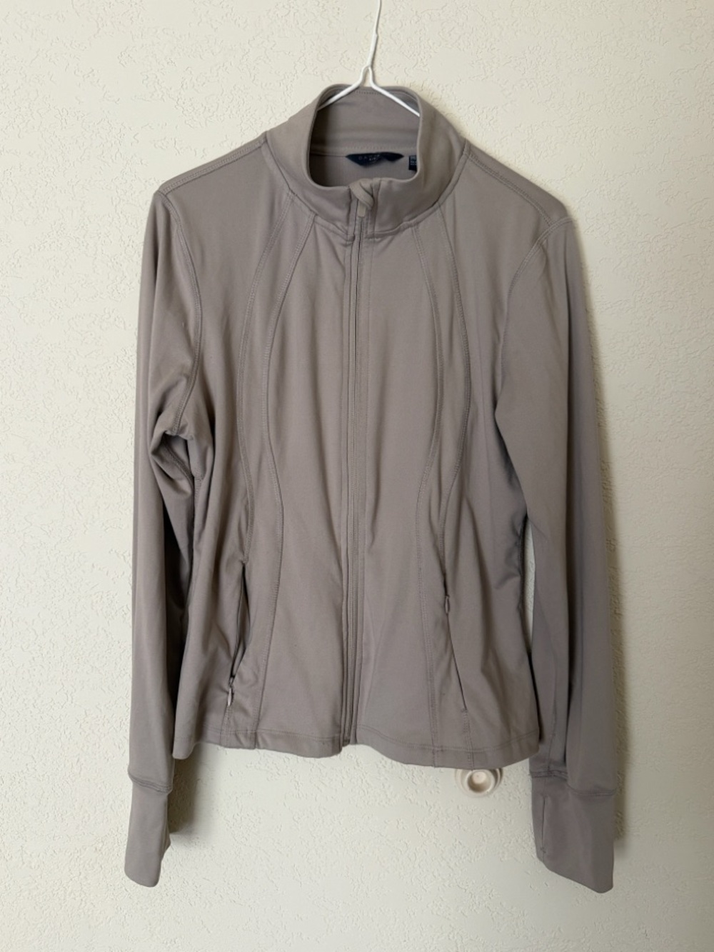 Daskin Taupe Zip Up Athletic Jacket S
